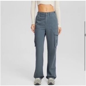 Bershka Women's Gray Cargo Pants